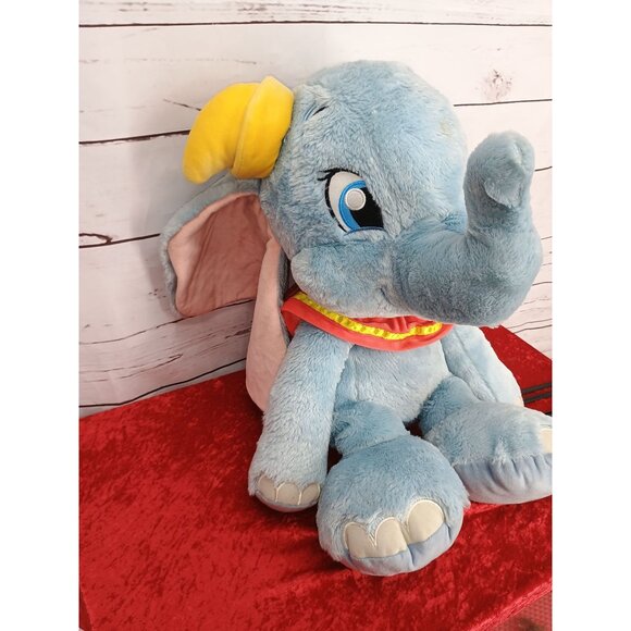 Disney Dumbo Elephant Plush Toy 20" Blue & Pink Stuffed Animal With Yellow Hat - Picture 7 of 8
